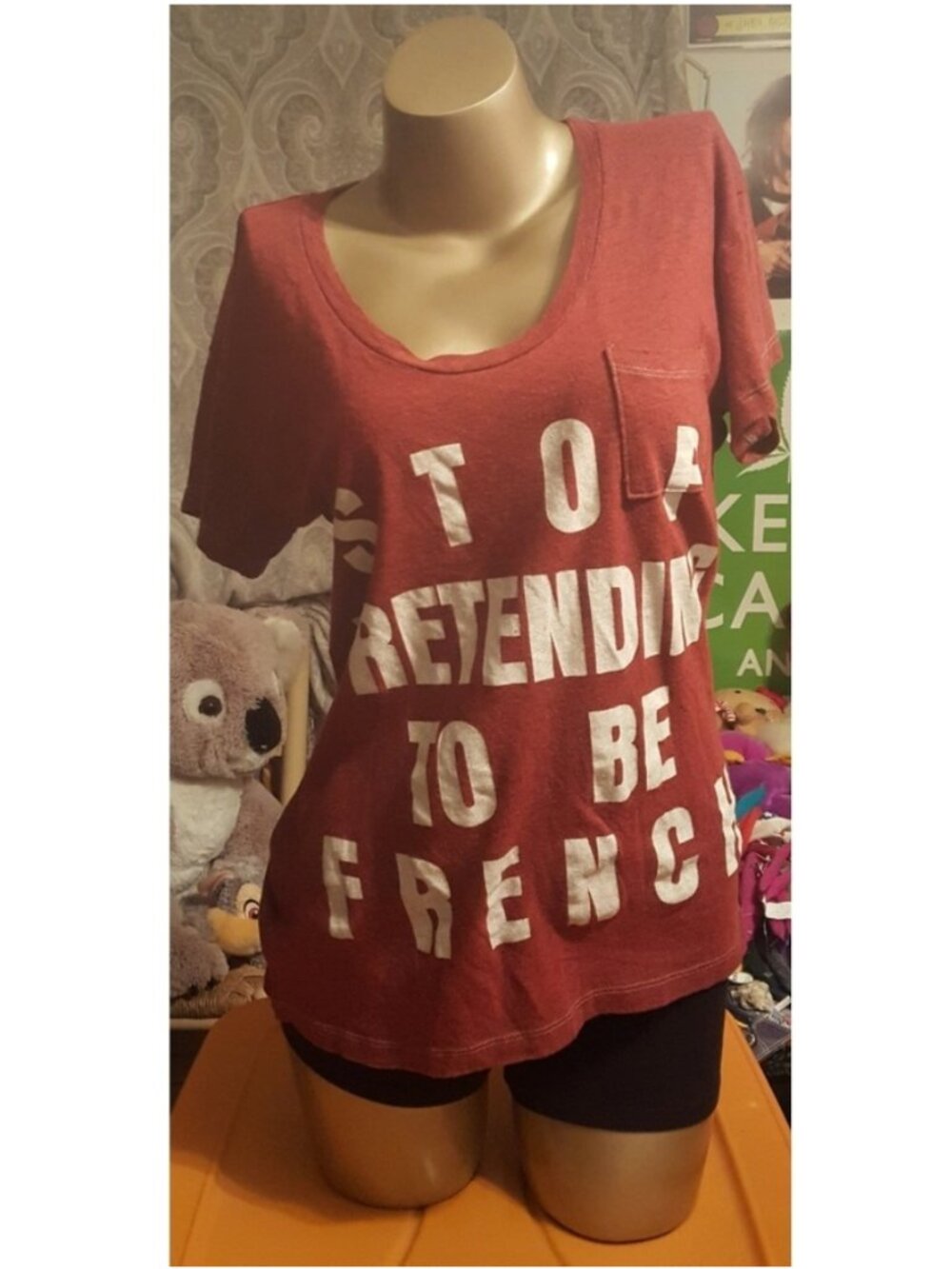 "Stop pretending" Scoop Neck Tee